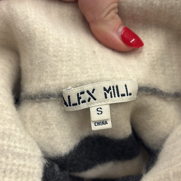 Alex Mill Felix Striped Zip Sweater - Picture 5 of 6